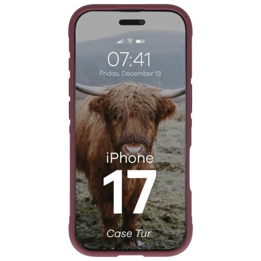 iPhone 17 umbris Bizon Case Tur silikoonist burgundy 4