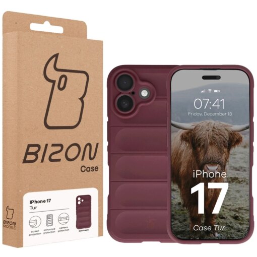 iPhone 17 umbris Bizon Case Tur silikoonist burgundy 7