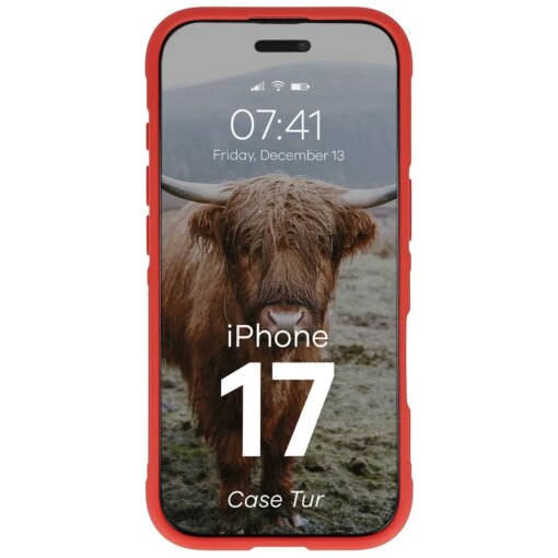 iPhone 17 umbris Bizon Case Tur silikoonist punane 4