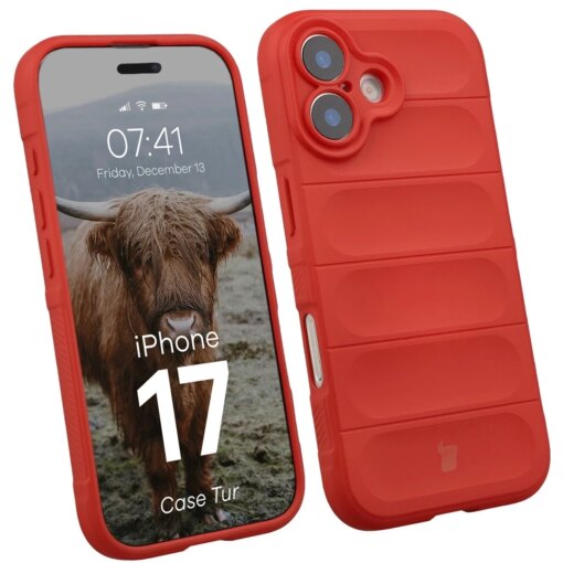 iPhone 17 umbris Bizon Case Tur silikoonist punane