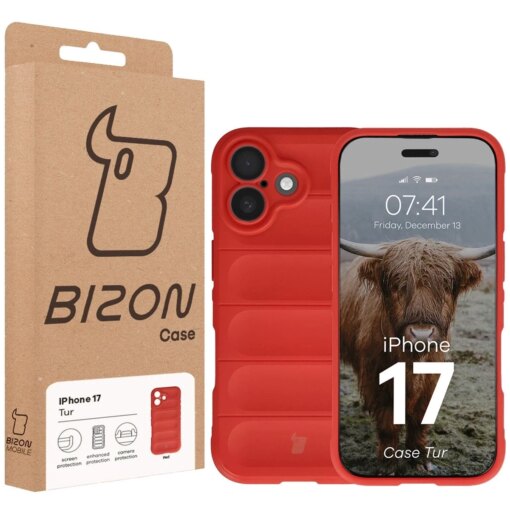 iPhone 17 umbris Bizon Case Tur silikoonist punane 7