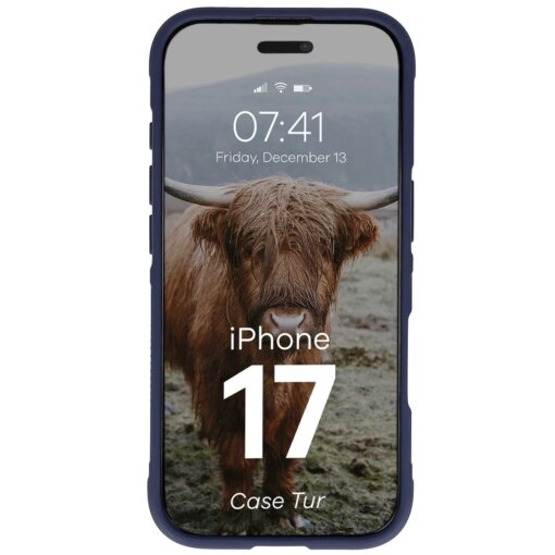 iPhone 17 umbris Bizon Case Tur silikoonist tumesinine 4