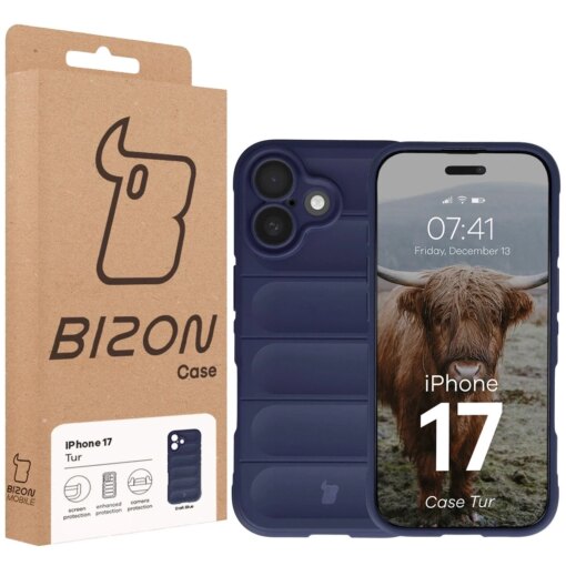 iPhone 17 umbris Bizon Case Tur silikoonist tumesinine 7