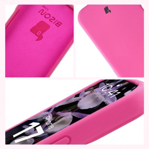 iPhone 17 umbris silikoonist Bizon Soft Case fuksia 5