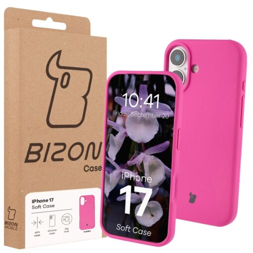 iPhone 17 umbris silikoonist Bizon Soft Case fuksia 6