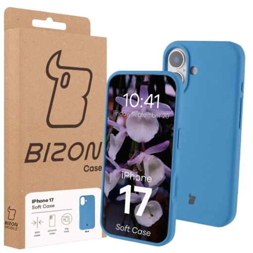 iPhone 17 umbris silikoonist Bizon Soft Case sinine 6