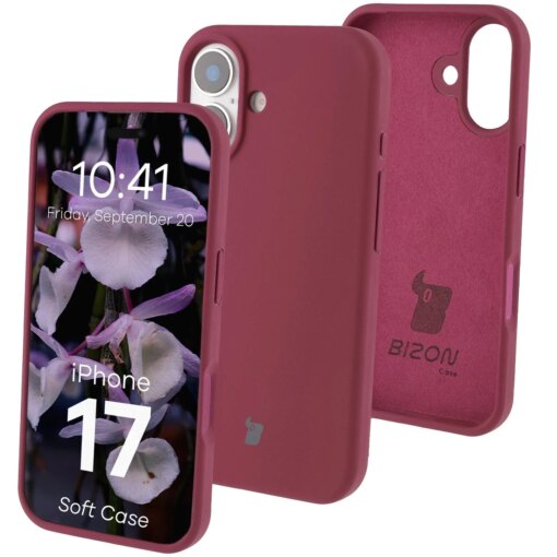 iPhone 17 umbris silikoonist Bizon Soft Case tumelilla
