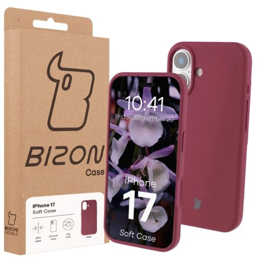 iPhone 17 umbris silikoonist Bizon Soft Case tumelilla 6