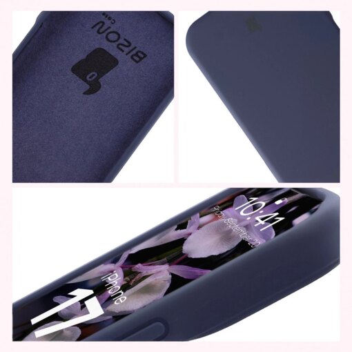 iPhone 17 umbris silikoonist Bizon Soft Case tumesinine 5