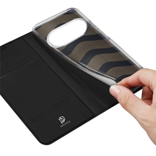Pixel 10 10 PRO kaaned Dux Ducis Skin Pro kunstnahast must 2