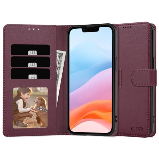 Samsung A17 A26 kaaned kunstnahast Wallet mulberry 1