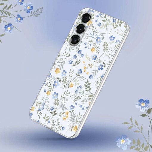 Samsung A17 umbris Flexair silikoonist labipaistev lilledega 1