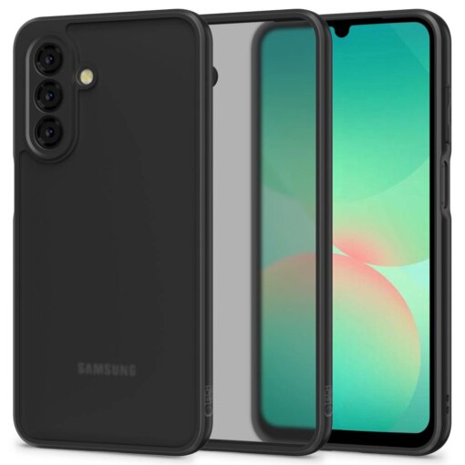 Samsung A17 umbris MagMat silikoonist servade ja plastikust tagusega must
