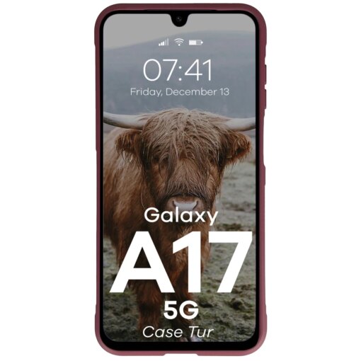 Samsung A17 umbris Tur armored silikoonist burgundy 4