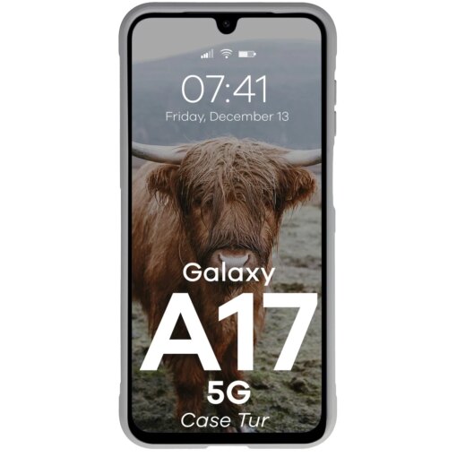 Samsung A17 umbris Tur armored silikoonist light gray 4