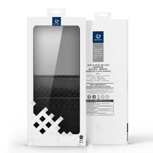 Samsung Galaxy Z Flip 7 Dux Ducis Bril kaaned kunstnahast must 10