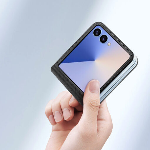 Samsung Galaxy Z Flip 7 Dux Ducis Bril kaaned kunstnahast must 2