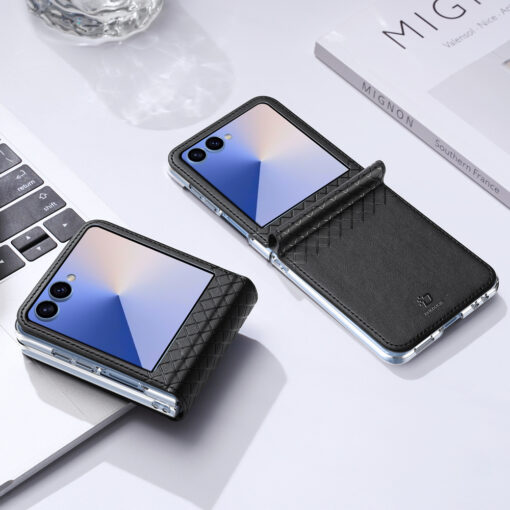 Samsung Galaxy Z Flip 7 Dux Ducis Bril kaaned kunstnahast must 9