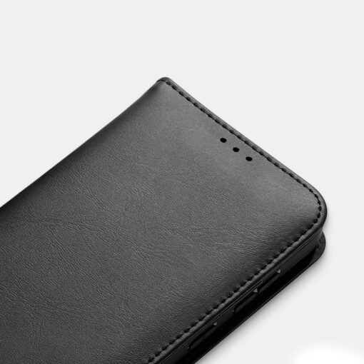 Samsung S25 EDGE nahast raamatkaaned kaarditaskuga Dux Ducis Hivo RFID must 14