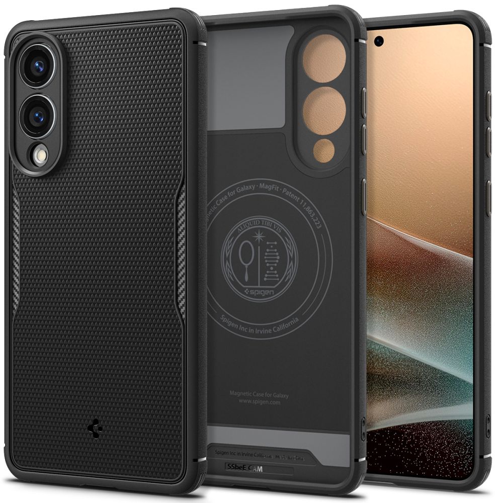 CREATOR: gd-jpeg v1.0 (using IJG JPEG v62), quality = 80 Samsung S25 EDGE umbris Spigen Core Armor MagSafe plastikust taguse ja silikoonist raamiga must