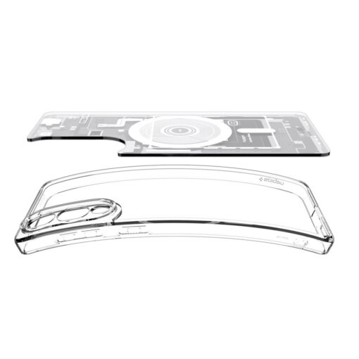Samsung S25 EDGE umbris Spigen Ultra Hybrid Zero One MagSafe silikoonist servade ja plastikust tagusega valge 5