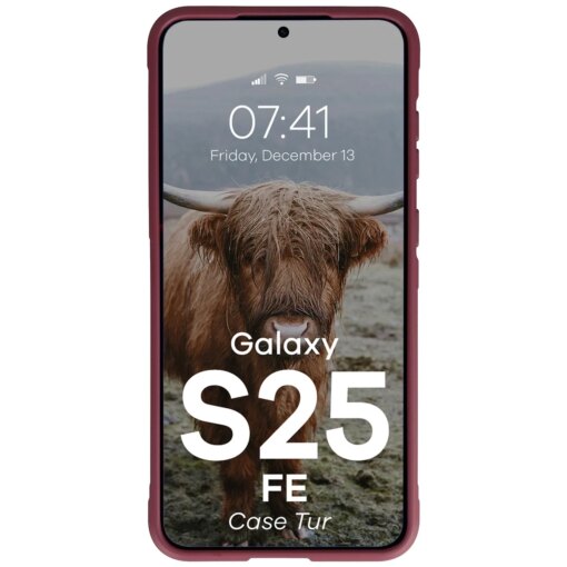 Samsung S25 FE umbris Tur armored silikoonist burgundy 4