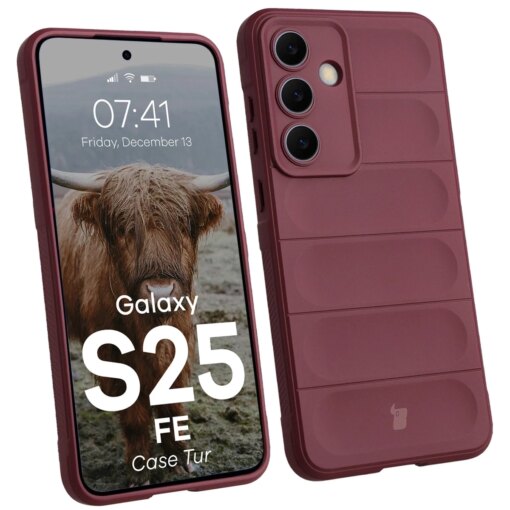 Samsung S25 FE umbris Tur armored silikoonist burgundy
