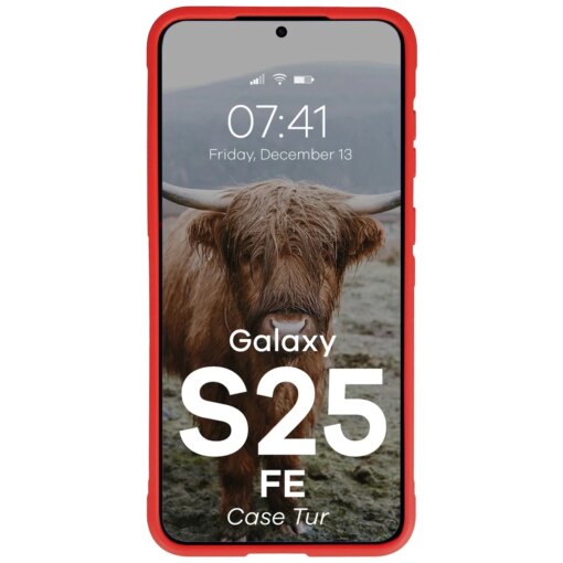 Samsung S25 FE umbris Tur armored silikoonist light red 4