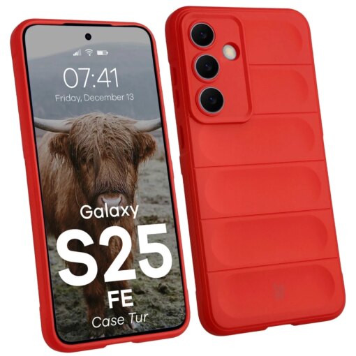 Samsung S25 FE umbris Tur armored silikoonist light red