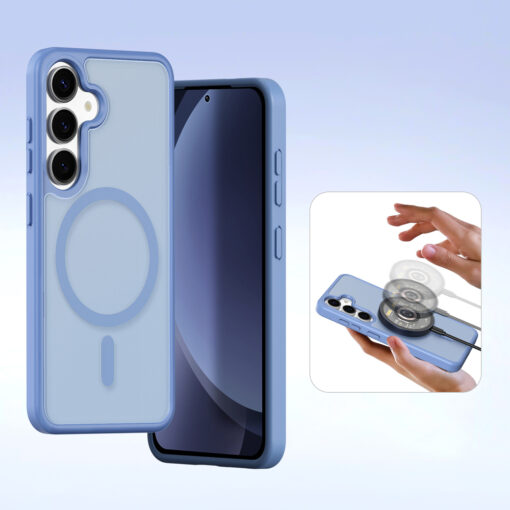 Samsung S25 PLUS kaaned 2in1 nahast Dux Ducis Lawa sinine 1