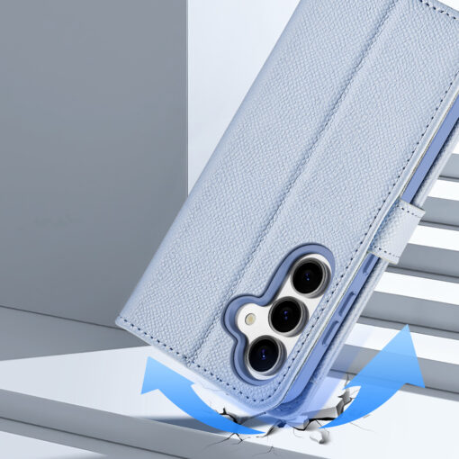 Samsung S25 PLUS kaaned 2in1 nahast Dux Ducis Lawa sinine 3