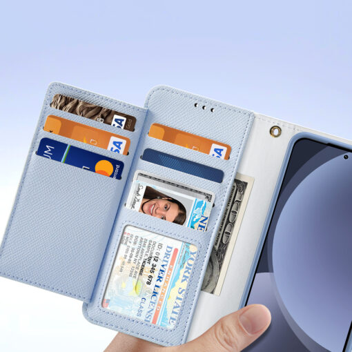 Samsung S25 PLUS kaaned 2in1 nahast Dux Ducis Lawa sinine 6