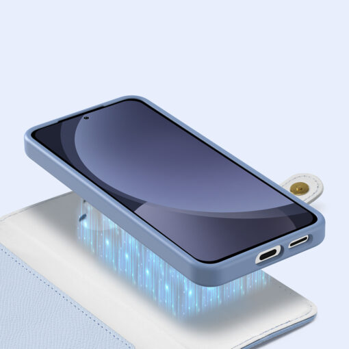 Samsung S25 PLUS kaaned 2in1 nahast Dux Ducis Lawa sinine 8