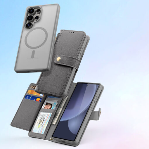Samsung S25 ULTRA kaaned 2in1 nahast Dux Ducis Lawa hull 9