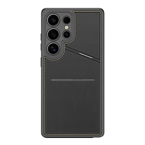 Samsung S25 ULTRA kaaned 2in1 nahast Dux Ducis Lawa must 8 1