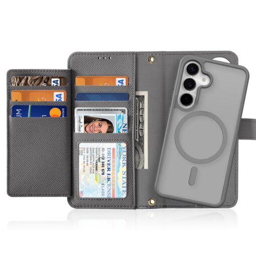Samsung S25 kaaned 2in1 nahast Dux Ducis Lawa hall 10