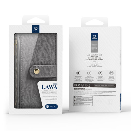 Samsung S25 kaaned 2in1 nahast Dux Ducis Lawa hall 12