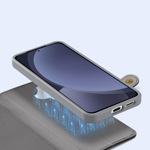 Samsung S25 kaaned 2in1 nahast Dux Ducis Lawa hall 8