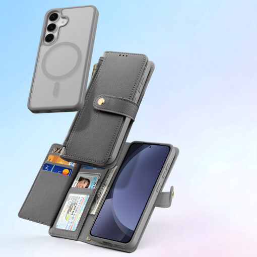 Samsung S25 kaaned 2in1 nahast Dux Ducis Lawa hall 9