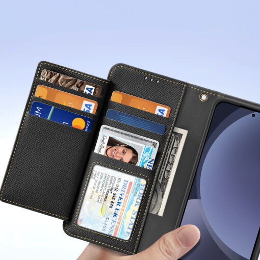 Samsung S25 kaaned 2in1 nahast Dux Ducis Lawa must 6