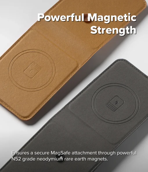 Samsung Z Flip 7 nahast kaaned Ringke Folio Grip Wallet MagSafe pruun 7