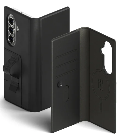 Samsung Z Fold 7 nahast kaaned Ringke Folio Grip Wallet MagSafe must 5