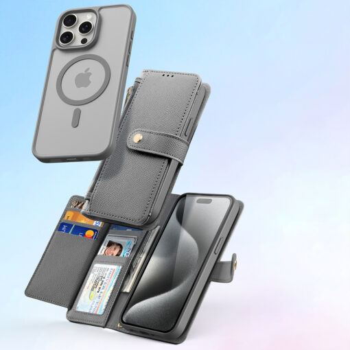 iPhone 15 PRO MAX kaaned 2in1 nahast Dux Ducis Lawa hall 3