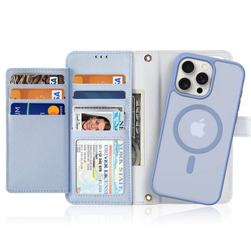 iPhone 15 PRO MAX kaaned 2in1 nahast Dux Ducis Lawa sinine 1