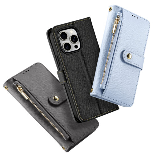 iPhone 15 PRO kaaned 2in1 nahast Dux Ducis Lawa must 2
