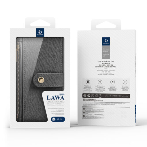 iPhone 15 kaaned 2in1 nahast Dux Ducis Lawa hall 2