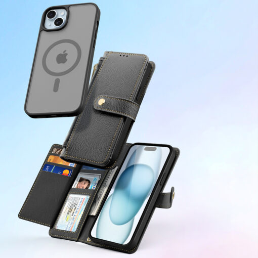 iPhone 15 kaaned 2in1 nahast Dux Ducis Lawa must 2