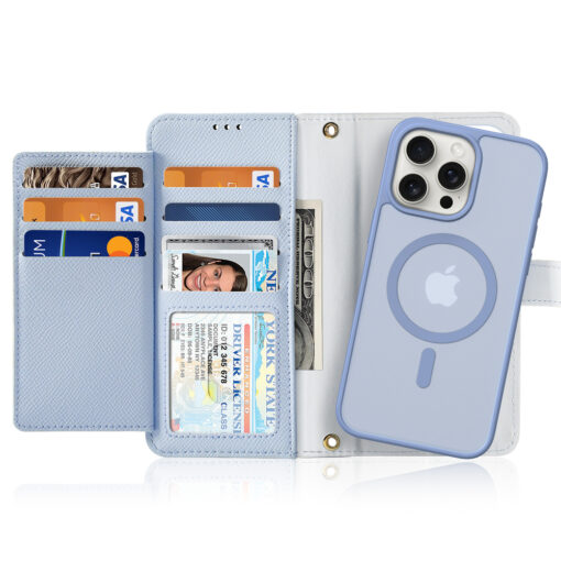 iPhone 15 kaaned 2in1 nahast Dux Ducis Lawa sinine 1