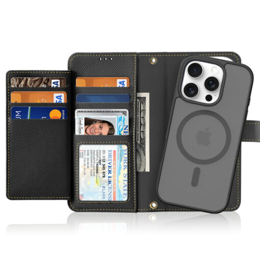 iPhone 16 PRO MAX kaaned 2in1 nahast Dux Ducis Lawa must 1