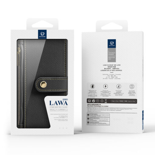 iPhone 16 PRO MAX kaaned 2in1 nahast Dux Ducis Lawa must 11